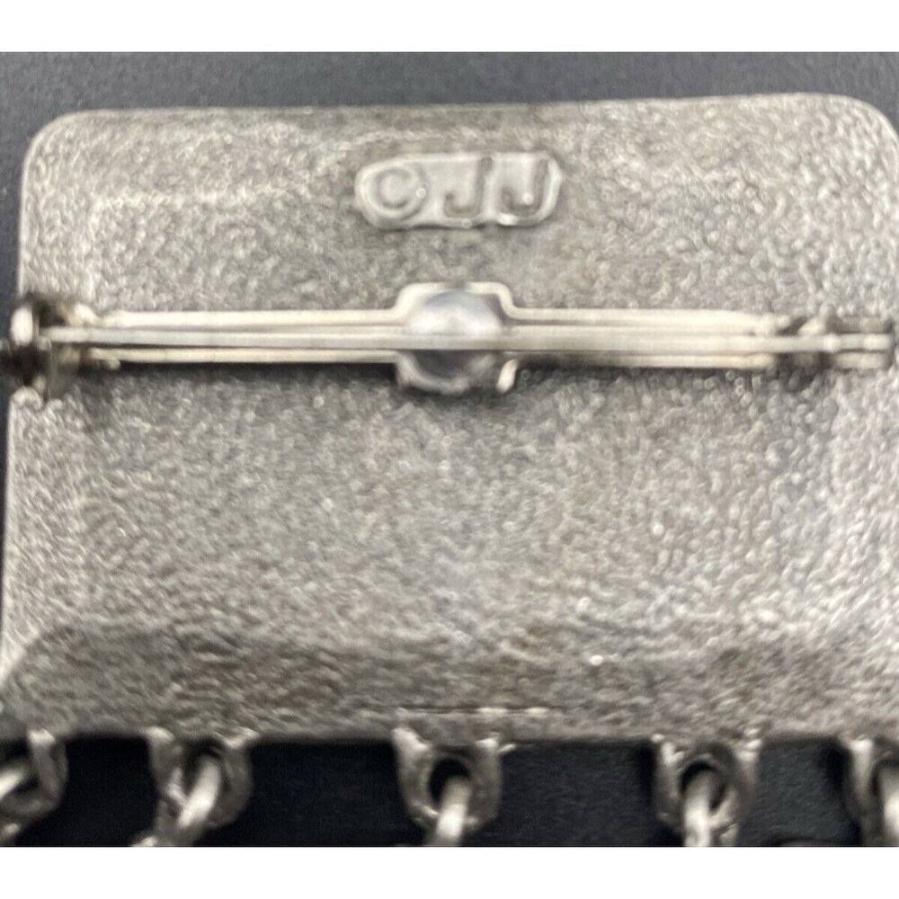 Vtg JJ JONETTE Brooch Pin Pewter Math Teacher Chalkboard Charm School Algebra - Picture 9 of 11